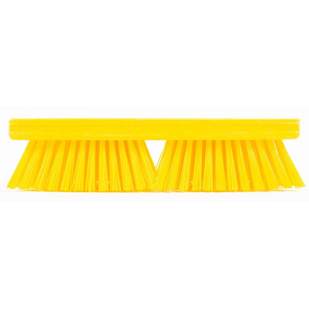 Sparta 10 in. Yellow Polypropylene Deck Scrub Brush (6-Pack)