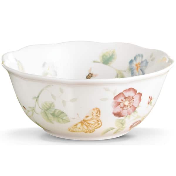 Butterfly Meadow 34 oz. Porcelain Multi Color Large All Purpose Bowl