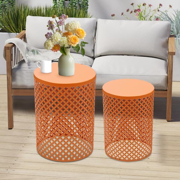 Outdoor side table orange discount
