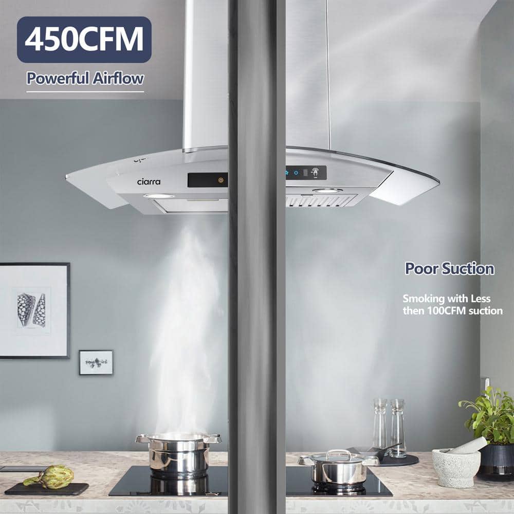 30-Inch Stainless Steel Wall Mount Convertible Range Hood