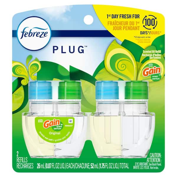 Plug 0.879 oz. Gain Original Scented Oil Plug-In Air Freshener Refill (2 Refills)