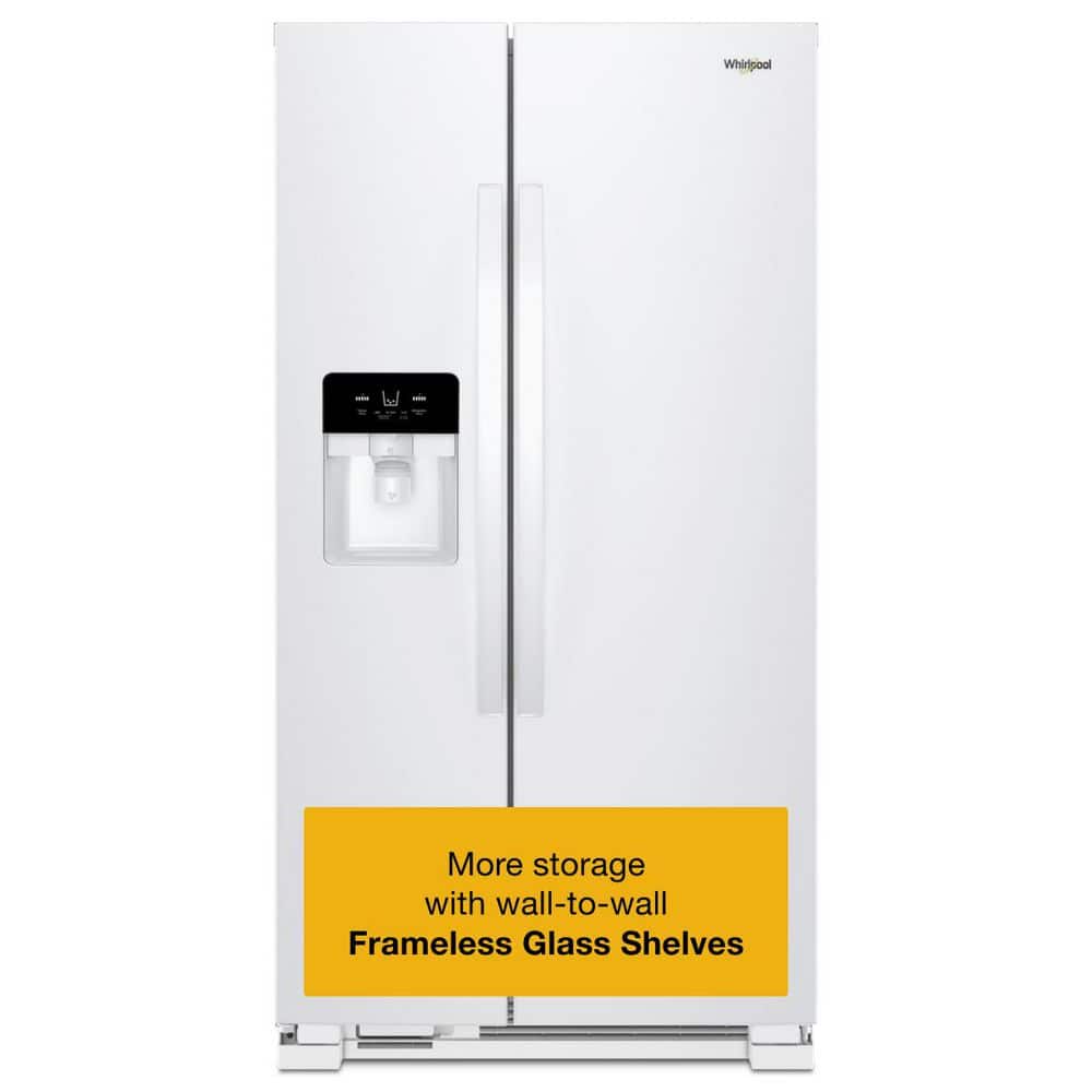 Whirlpool 25 cu. ft. Side by Side Refrigerator in White WRS325SDHW