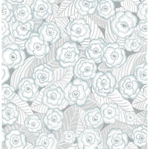 NuWallpaper Oopsie Daisy Grey Peel & Stick Vinyl Strippable Wallpaper (Covers 30.75 sq. ft.)
