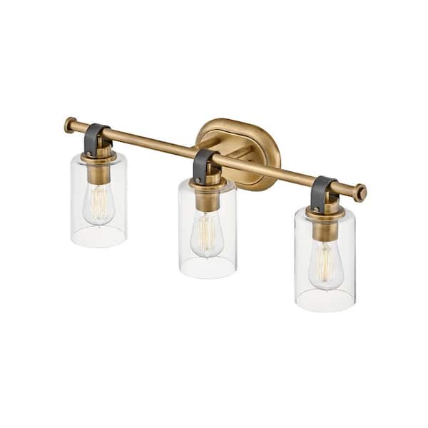 HINKLEY - Halstead 24.0 in. 3-Light Heritage Brass Vanity Light