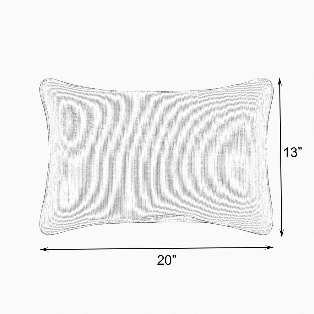 Striped Navy and White Outdoor Lumbar Pillows Set