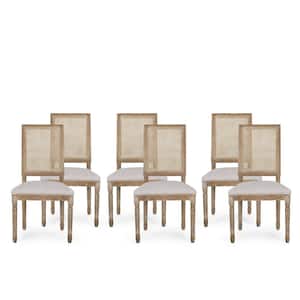 Beckstrom Light Gray and Natural Upholstered Dining Chair (Set of 6)