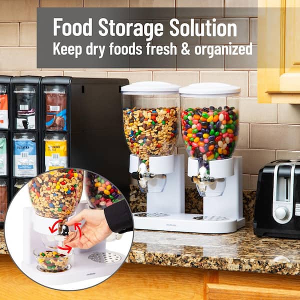 Mind Reader 1 Piece Double Cereal Dispenser for Countertop