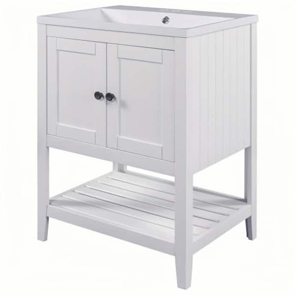 17.8 in. W x 23.7 in. D x 33.6 in. H Bathroom Vanity in White