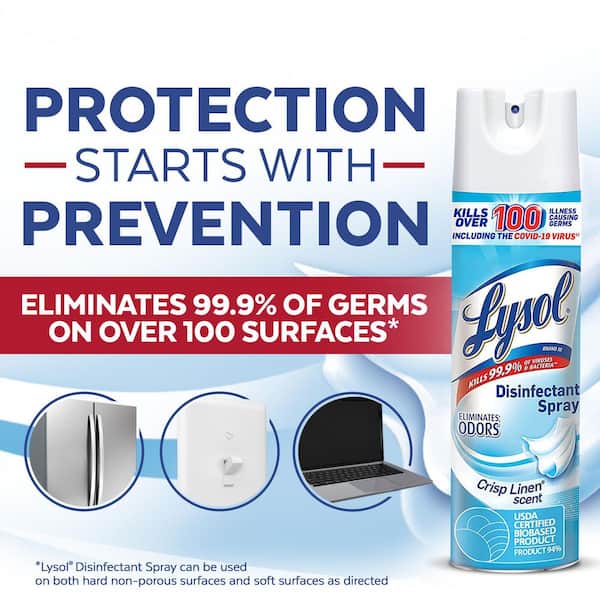 19 oz. Crisp Linen Scent Deodorizing and Disinfectant Spray (2-Pack)