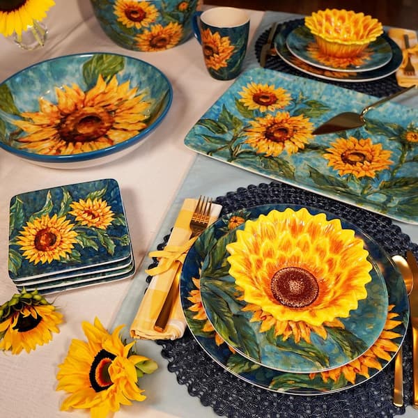 Certified International Golden Sunflowers Multicolor Canape