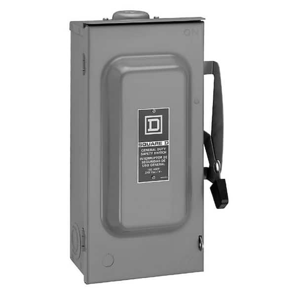 Square D 100 Amp 240-Volt 2-Pole Fused Outdoor General Duty Safety Switch
