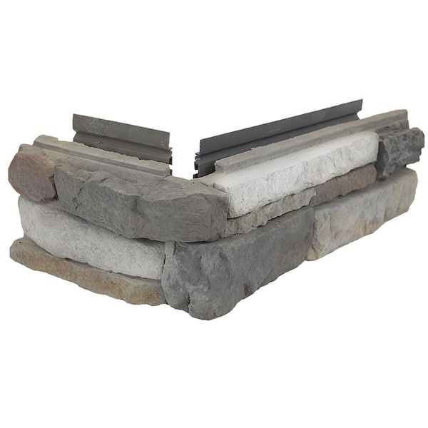 P-Series 5 in. x 12 in. To 19 in. Grayson Ledge Stone Concrete Veneer Corners (1.6 lin. ft./bx)