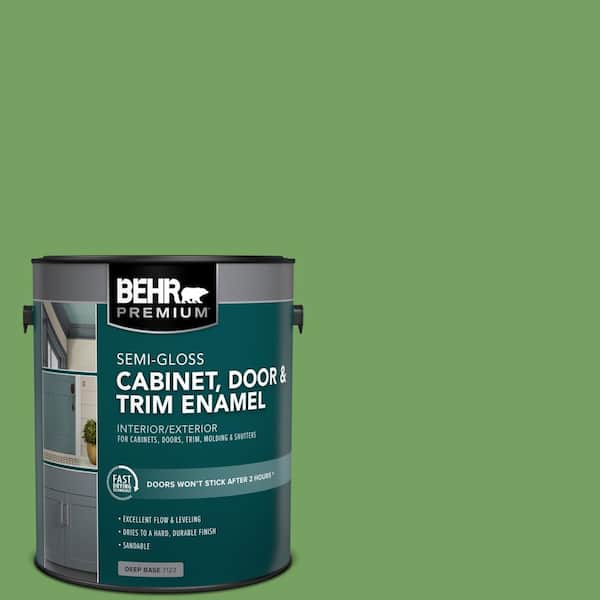 BEHR PREMIUM 1 gal. #MQ4-47 Parakeet Semi-Gloss Enamel Interior/Exterior Cabinet, Door & Trim Paint