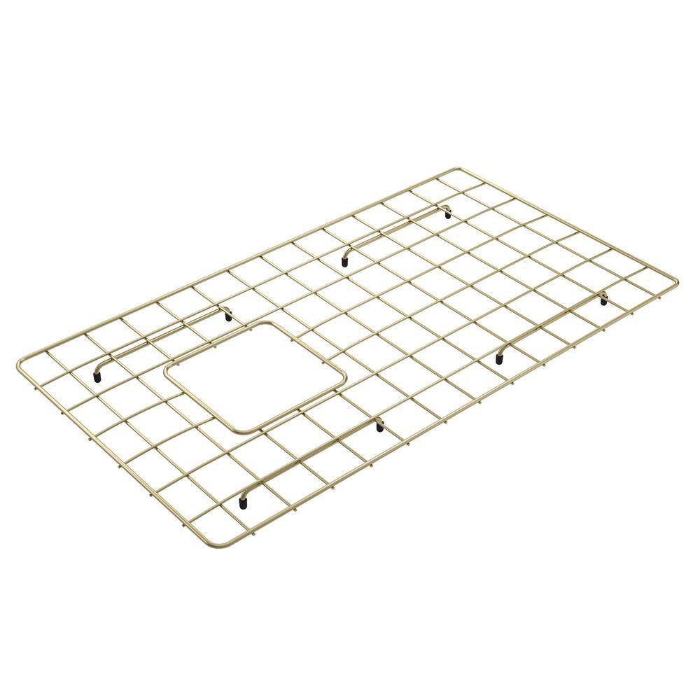 26 in. L x 15 in. W Bottom Grid 2.0 in Brushed Gold for 30 in. 1344 Single Bowl Sink price history on PriceWatchPro