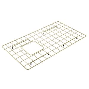 26 in. L x 15 in. W Bottom Grid 2.0 in Brushed Gold for 30 in. 1344 Single Bowl Sink