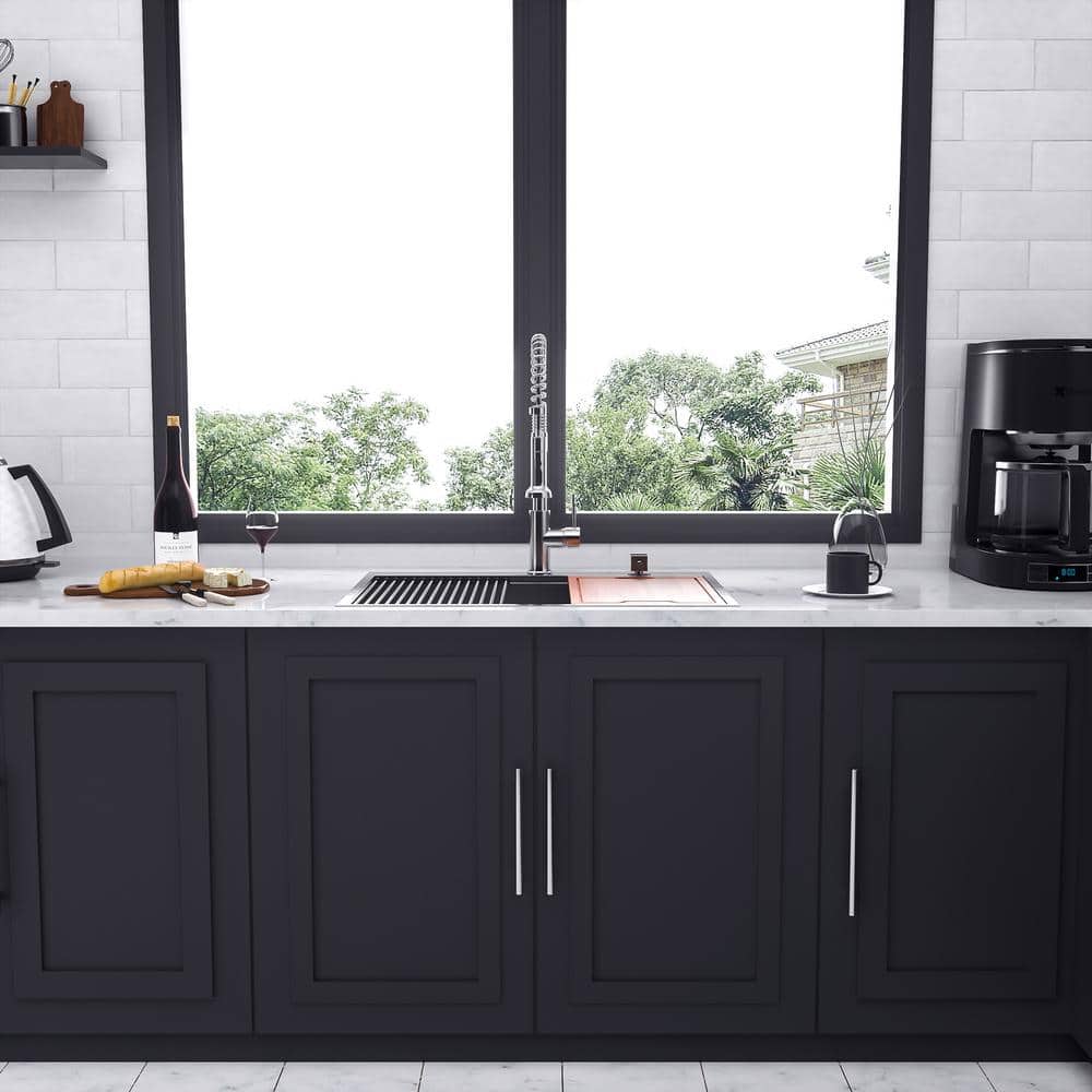 33'' Stainless Steel Single Bowl Kitchen Sink with Accessories