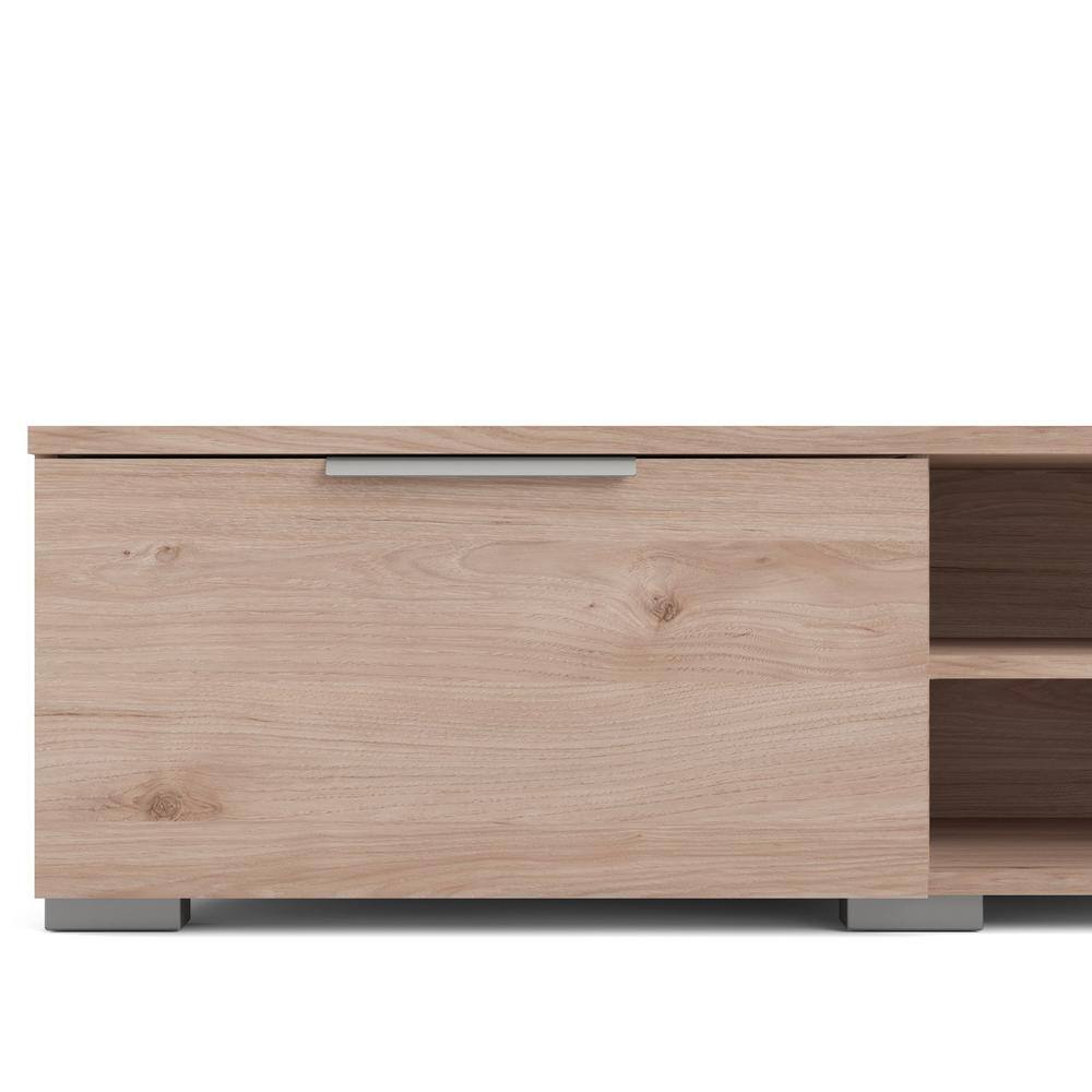 Jackson Hickory Low-Profile TV Stand with Cabinets and Shelves