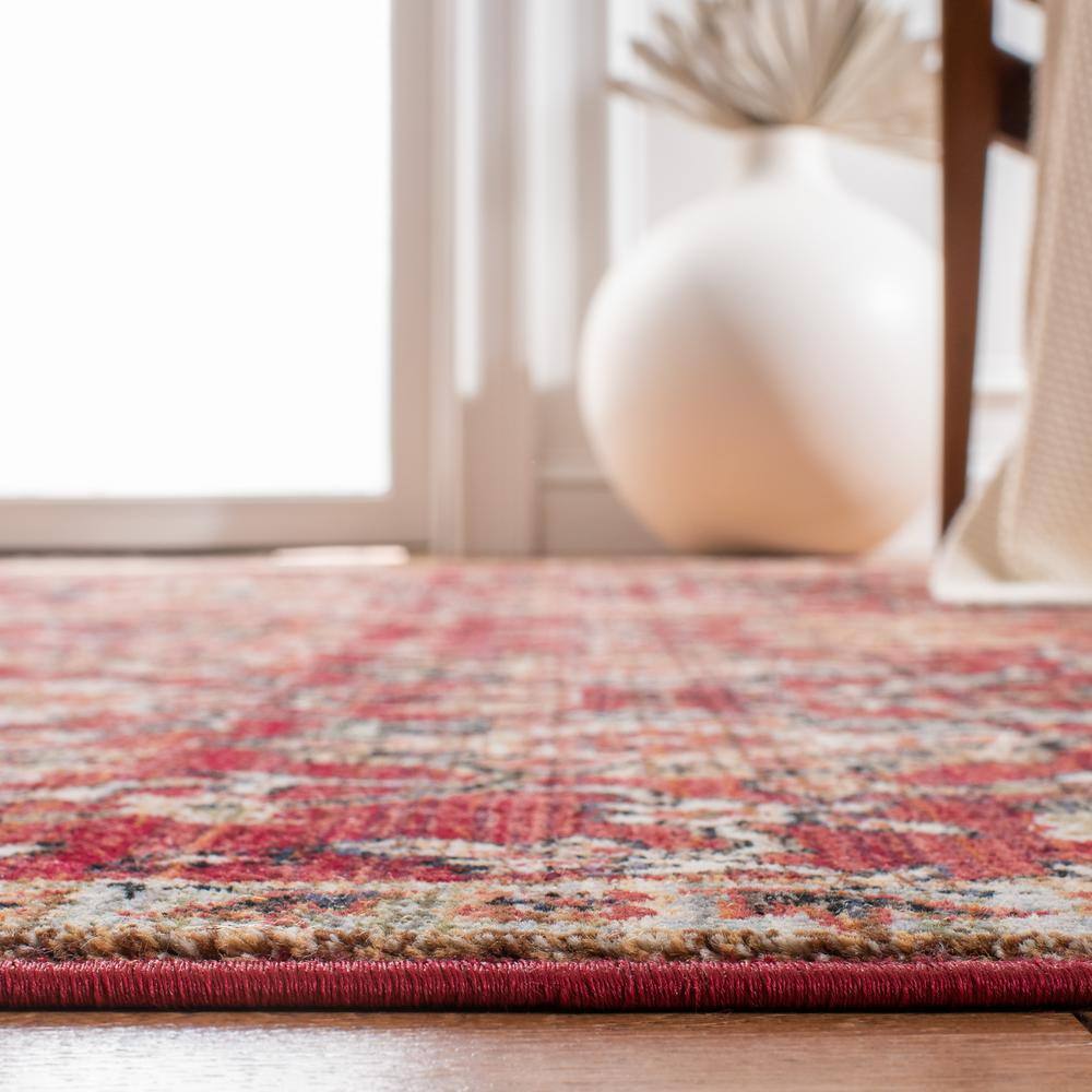 Herat Rust and Ivory Oriental Synthetic Area Rug