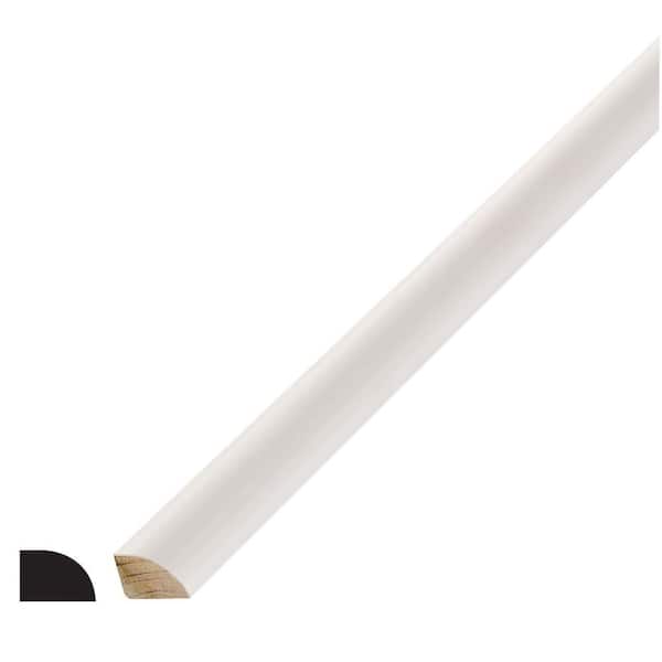 Alexandria Moulding WM 126 1/2 in. x 3/4 in. Primed Finger-Jointed Pine Wood Baseboard Shoe Molding