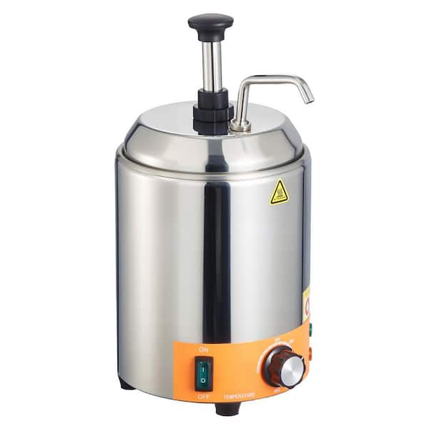 Electric Cheese Dispenser with Pump, 2.4 L, Commercial, Temp Adjustable (86-230℉), with Stainless Steel surface