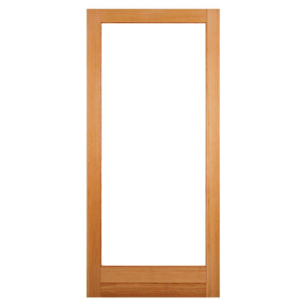 32 in. x 80 in. Universal/Reversible Full Lite Clear Low-E Glass Unfinished Fir Wood Front Door Slab price history on PriceWatchPro