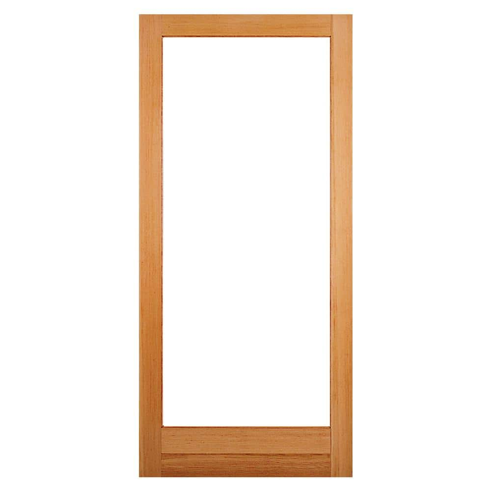 Builders Choice 36 In X 80 In Universalreversible Full Lite Clear Low E Glass Unfinished Fir 1591