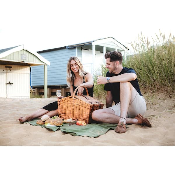 Picnic Time Somerset Sage Wood Picnic Basket 213-87-130-000-0
