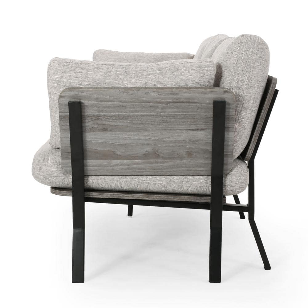 Light Gray Fabric 3-Seat Lawson Sofa with Removable Cushions