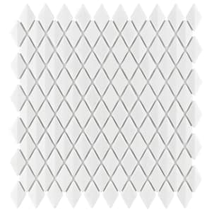 Take Home Tile Sample - Expressions Beveled Diamond White 6 in. x 6 in. Glass Mosaic