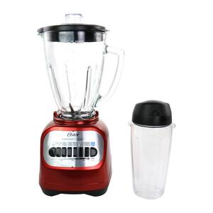 Classic Series 2-in-1 6-Cup 48 oz. 8-Speed Red Blender with Smoothie Cup