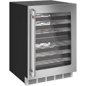 Smart 24 in. 46-Bottle Wine Beverage Cooler in Stainless Steel