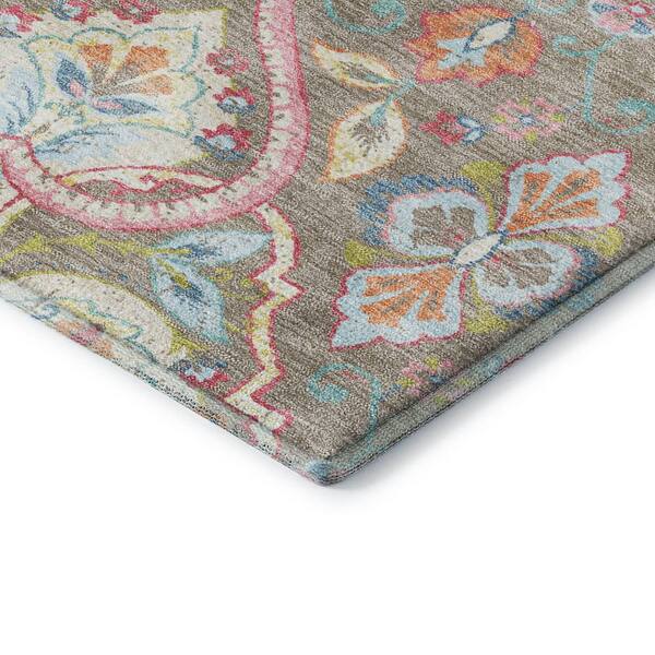 Mayfield Premium Machine Washable Abstract AMF2207 Taupe 10 ft. x 14 ft. Area Rug