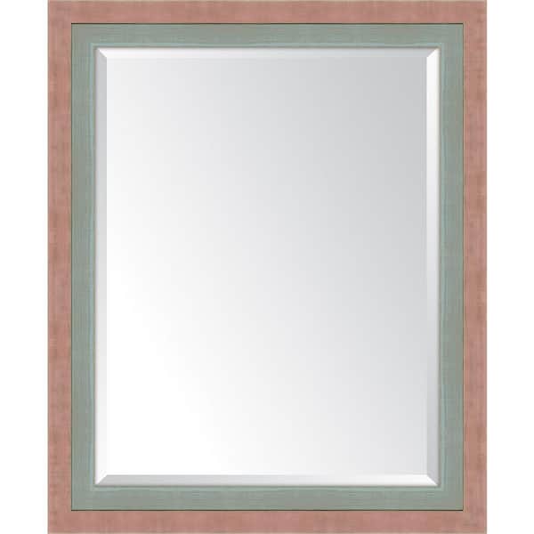 Melissa Van Hise Medium Rectangle Autumn Spice/Slate Beveled Glass Classic Mirror (28 in. H x 34 in. W)