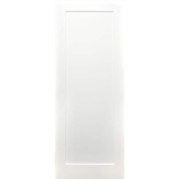 Shaker 24 in. x 80 in. 1 Panel Wood Craftsman Interior Door Slab