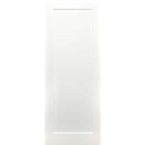 Shaker 30 in. x 80 in. 1-Panel Wood Craftsman White Primed Interior Door Slab