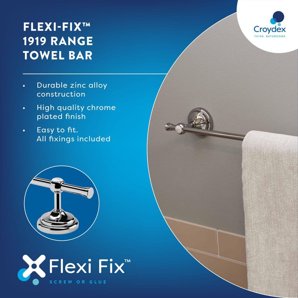 27.4'' Polished Chrome Wall Mounted Towel Bar