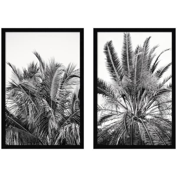 2-Piece Svelte "Palm No. 13 and 15" by Alicia Bock Nature Framed Art Print Set 25 in. x 37 in.