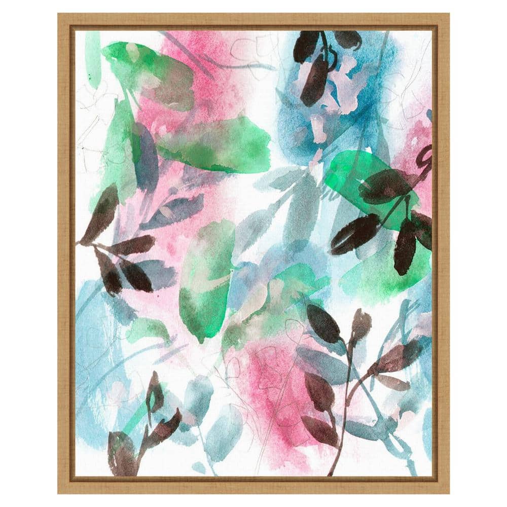 Shadow of My Dream VII Abstract Canvas Art with Maple Frame