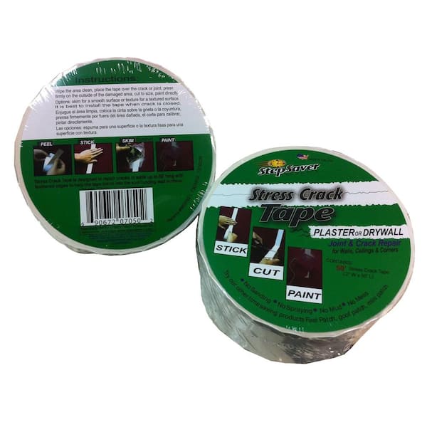 Stepsaver PRODUCTS Ten 2 in. x 50 ft. Self-Adhesive Stress Crack Tape Special Purpose Stress Crack Repair Tape (10-Pack)