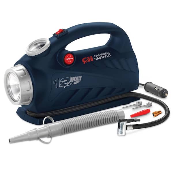 ga werken eend Zuidoost Campbell Hausfeld 2-in-1 150 PSI Lightweight 12V Portable Inflator with LED  Safety Light and Inflation Accessories AF010800 - The Home Depot