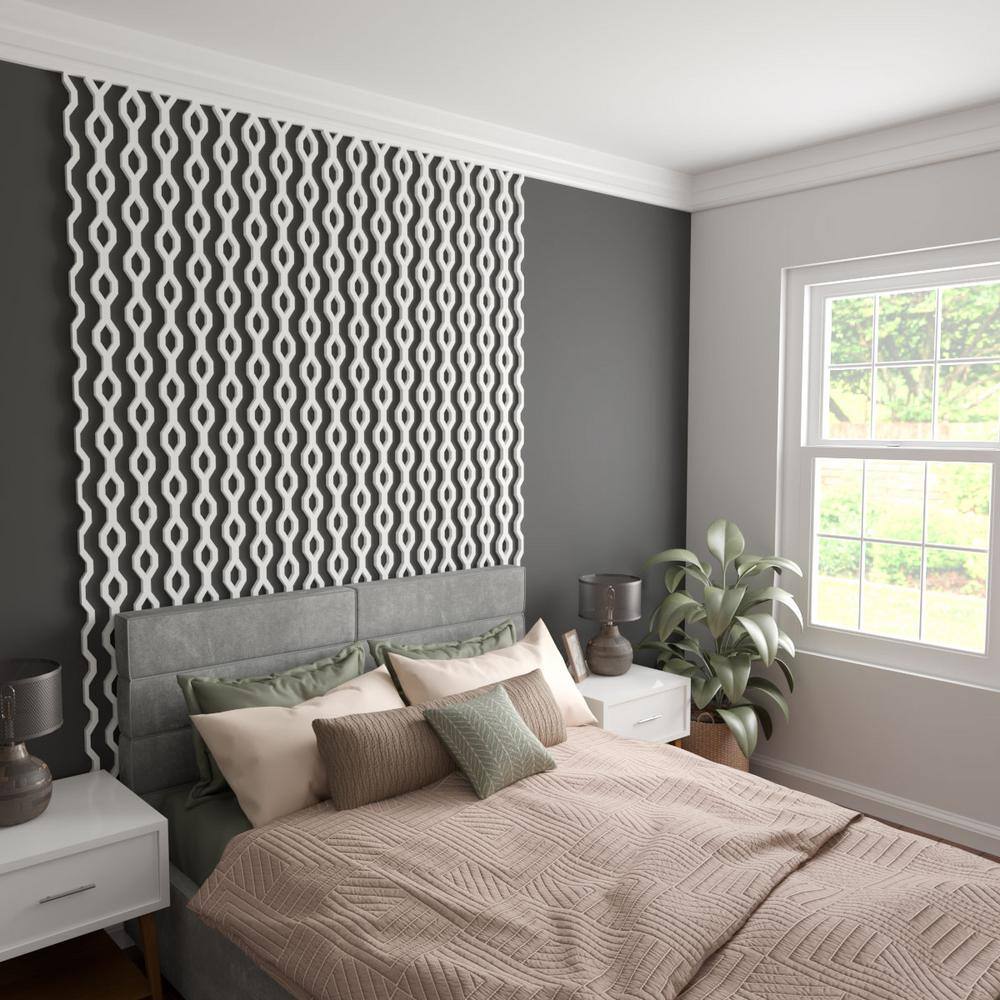 94" Unfinished PVC Decorative Slat Wall Panel Kit