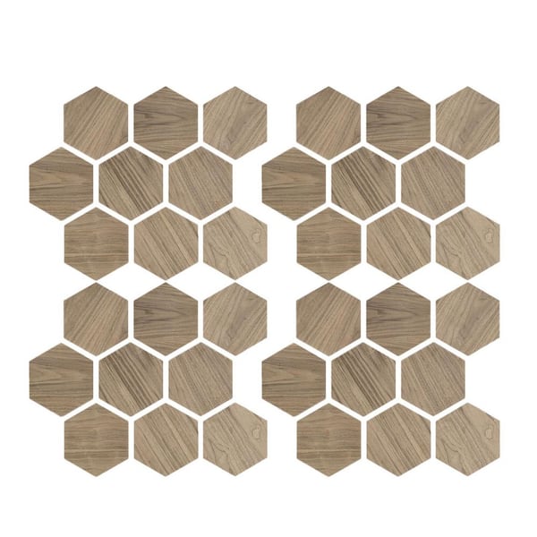 4-Pcs Natural Walnut Acoustic Wall Panels