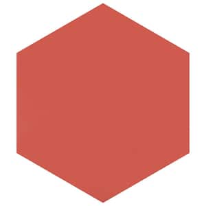 Textile Basic Hex Red 8-5/8 in. x 9-7/8 in. Porcelain Floor and Wall Tile (11.5 sq. ft./Case)