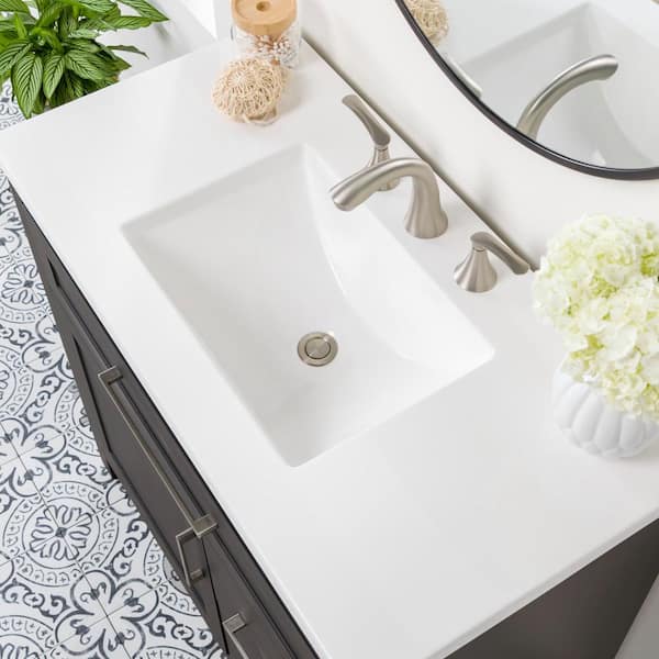 Home Decorators Collection Clady 37 in. Single Sink Matte Home Decorators Collection Clady 37 in. Single Sink Matte