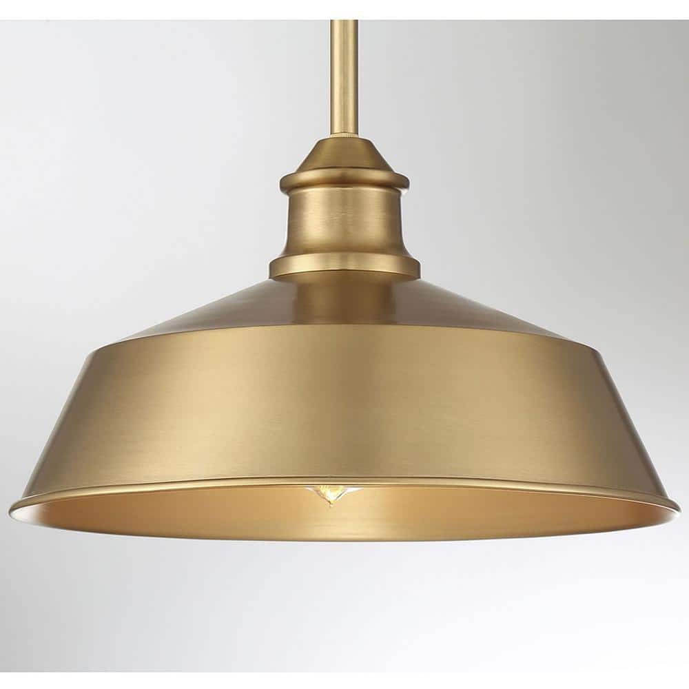 Vintage Industrial Brass Bowl 1-Light Pendant