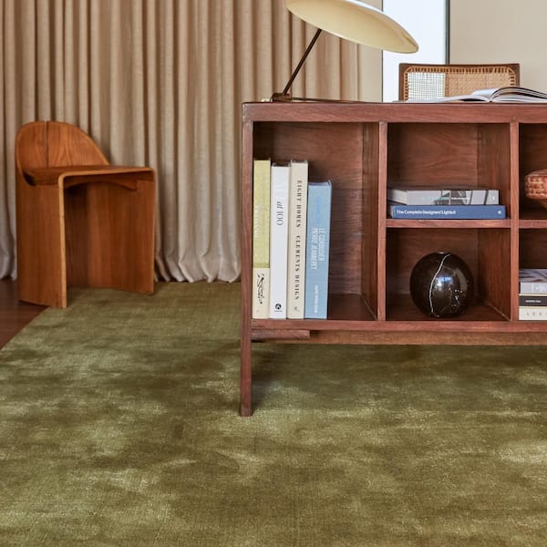 Arrel Speckled Wool-Blend Verdant Green 4 ft. x 6 ft. Indoor/Outdoor Patio Rug
