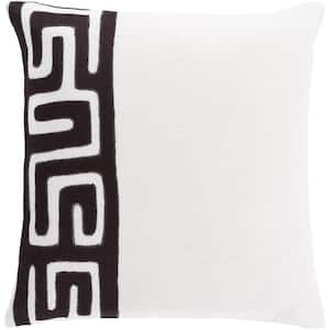 Lonsdale Black Geometric Polyester 20 in. x 20 in. Throw Pillow