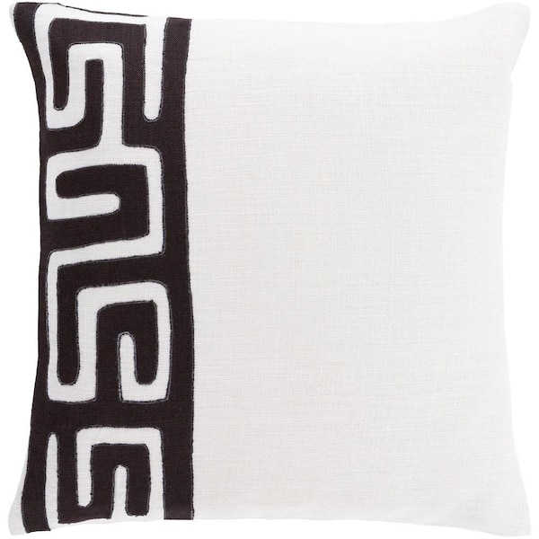 Livabliss Lonsdale Black Geometric Polyester 20 in. x 20 in. Throw Pillow