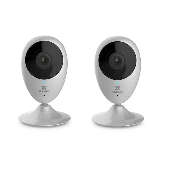 EZVIZ Mini O 720p HD Wi-Fi Home Video Monitoring Security Camera Works with Alexa Using IFTTT (2-Pack)