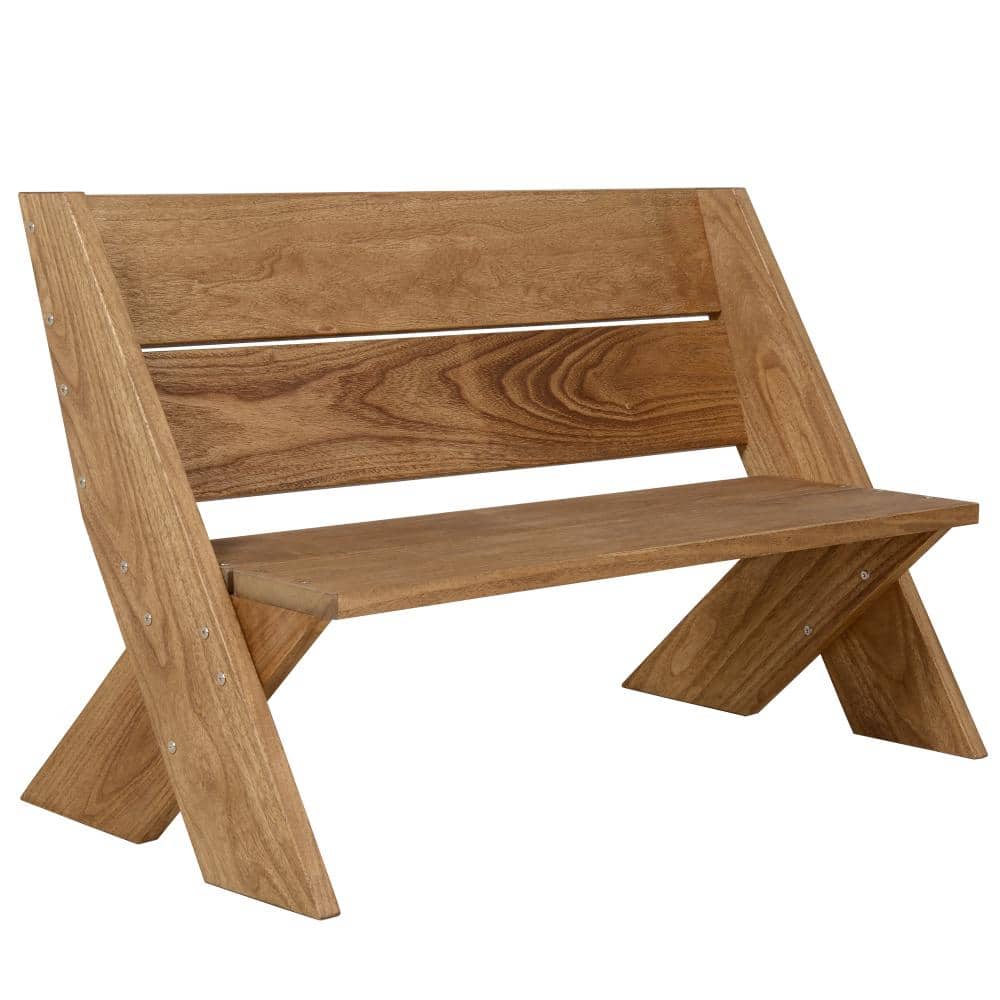 Outdoor Modern Wood Bench, Brown price history on PriceWatchPro